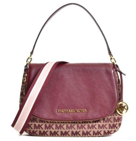 Michael Kors Medium Bedford Convertible Flap Shoulder Bag ( Oxblood )