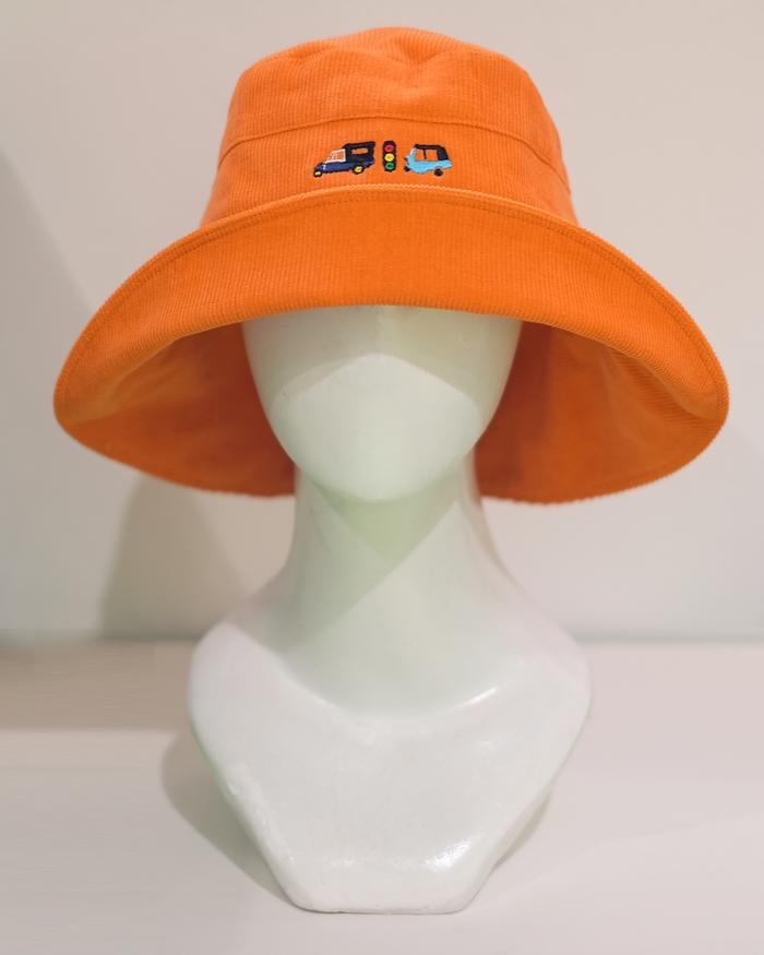 Bucket Hat Corduroy Bajaj Transport Orange Tioria