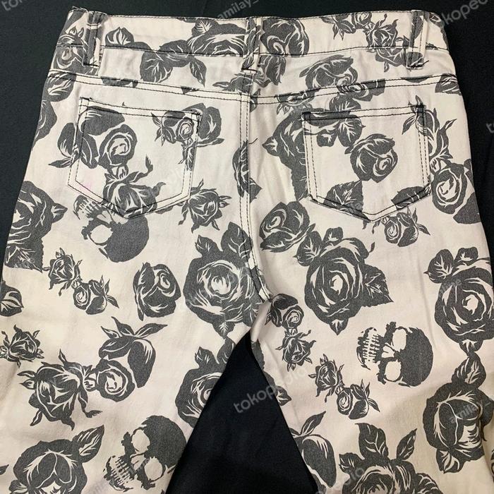celana jeans HCMII Rose xx skull