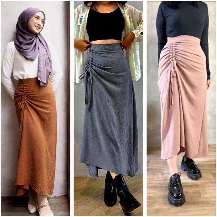 PROMO ROK SERUT KOREA CRINKLE / ROK SERUT CRINGKEL /ROK KOREA CASUAL