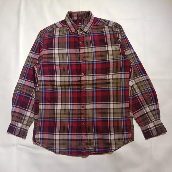 Kemeja flanel UNIQLO second bekas branded preloved