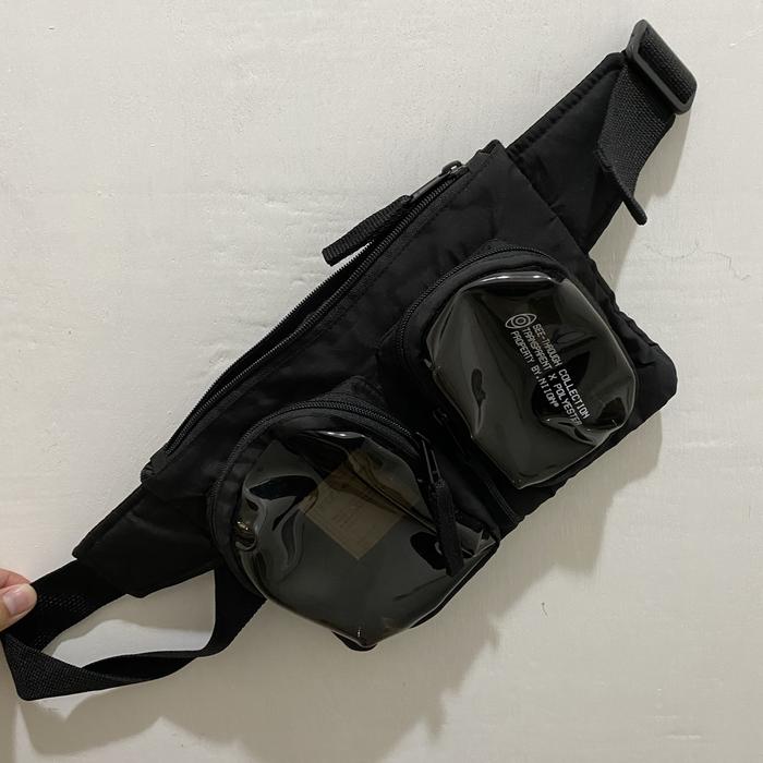 Waistbag niion transparan hitam
