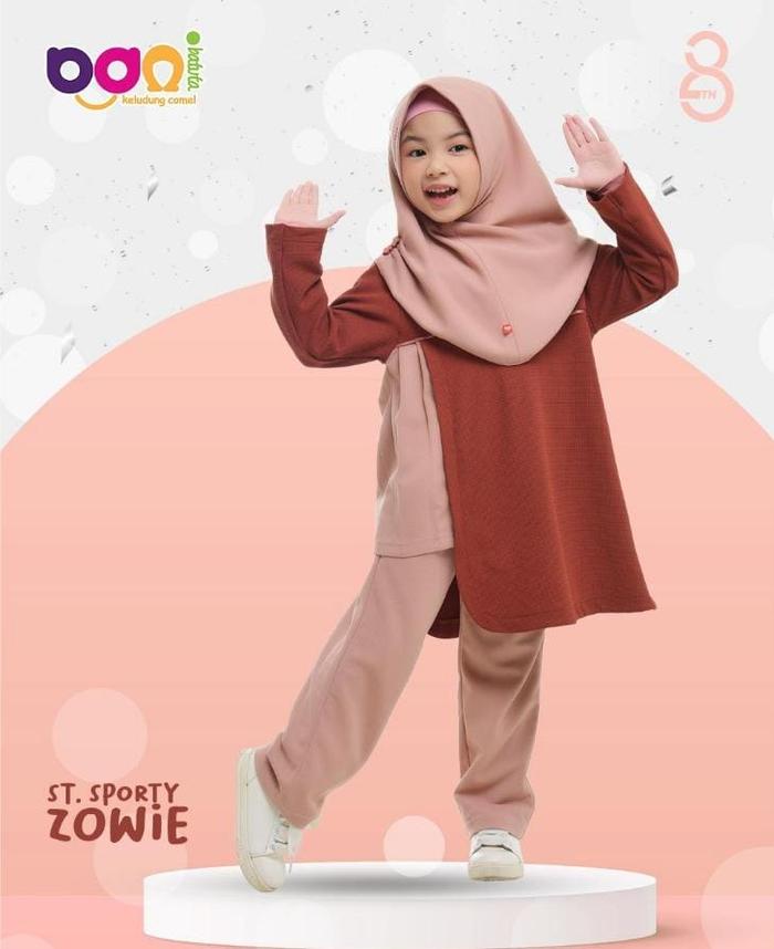 Set Sporty Zowie | Set Tunik Perempuan | Tunik Anak [Ori Bani Batuta]