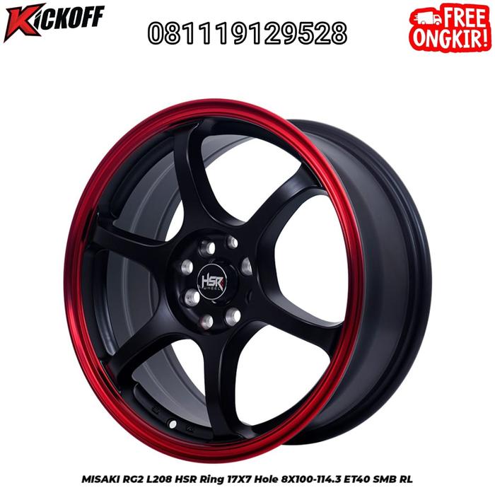 READY VELG HSR MISAKI HSR 17x7 8x100-1143 ET40 BLACK RED