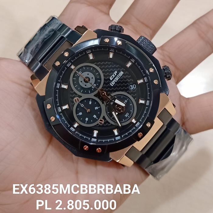 New Expedition E6385 PriaTali Rantai Black Rose Gold Original