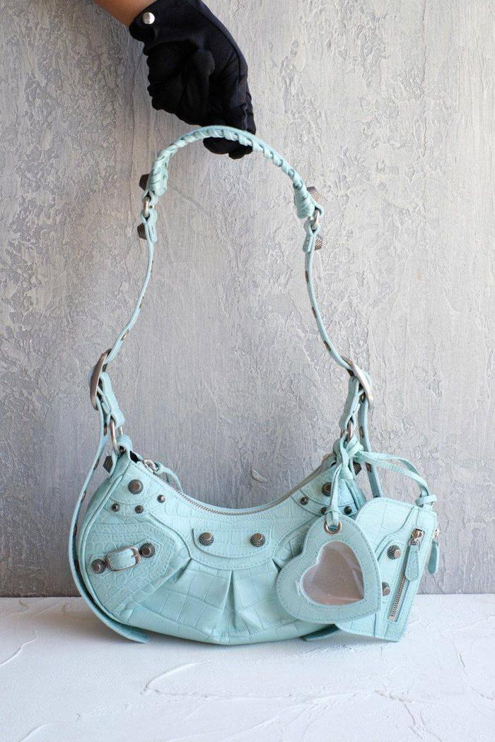 Original - Balenciaga Le Cagole XS in Mint Croco