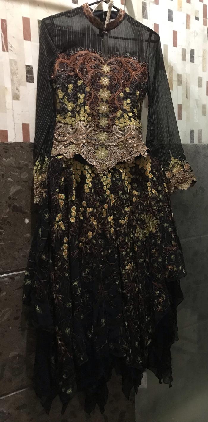 Dress batik full bordir Gunawan Setiawan Solo 3pc