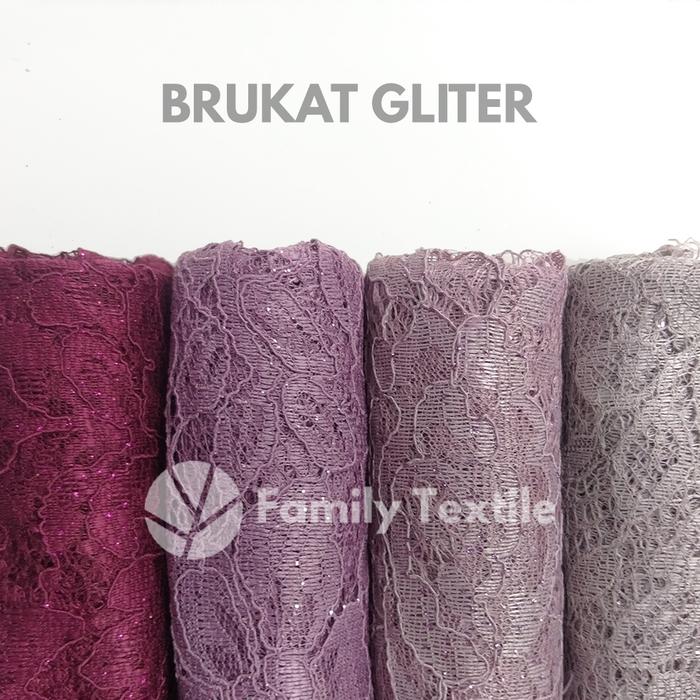 Kain Brokat Kebaya Brukat Meteran Premium - Bahan Brokat Meteran