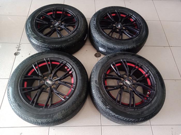 Velg Mobil Bekas Ring 15 AMBARA HSR R15X7 Lubang 4 BAN 195 60 R15