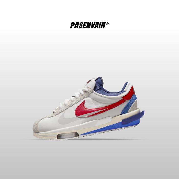 Nike Sacai x Nike Cortez 4.0 OG Red Blue 100 % Original