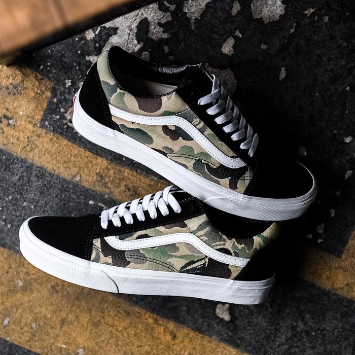 Vans Old Skool Bape Exlusive Custome Camo Black White Original BNIB