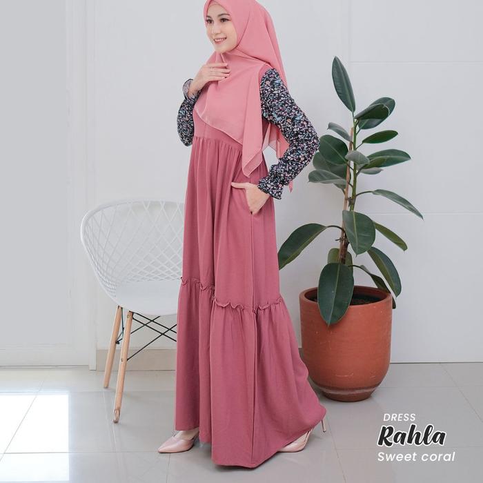 Rahla Dress Sweet Coral by Mailea Gamis Only