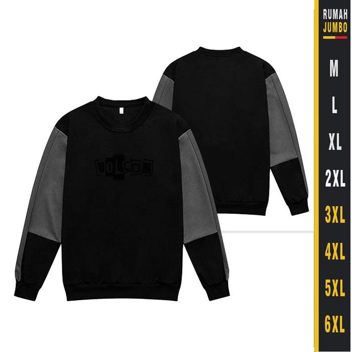 Sweater Crewneck Oversize Volcom Jaket Switer Pria Wanita Big Size