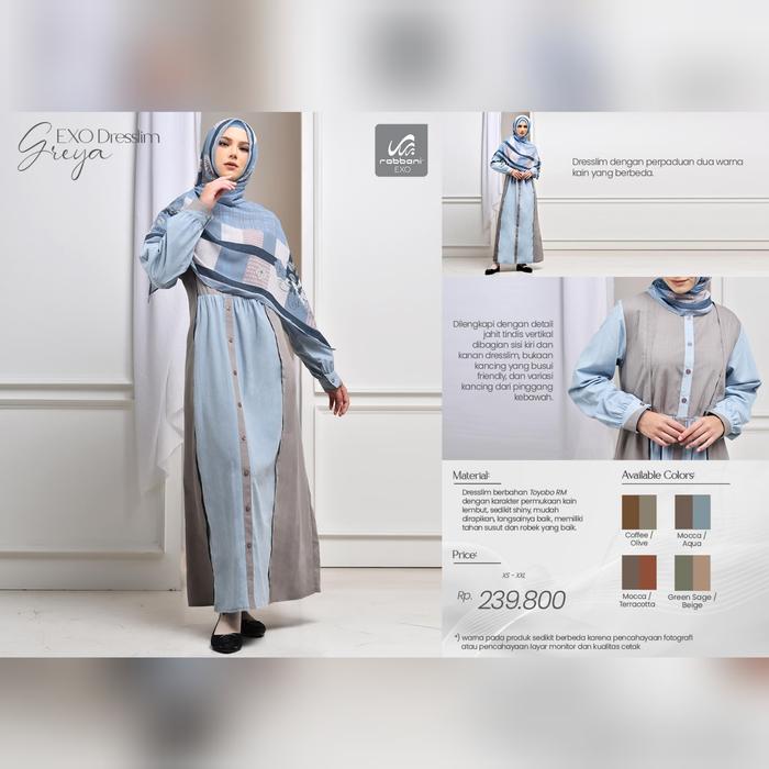 GAMIS WANITA DRESSLIM 4 RABBANI EXO ORI. DRESS MAXI. BAJU MUSLIM