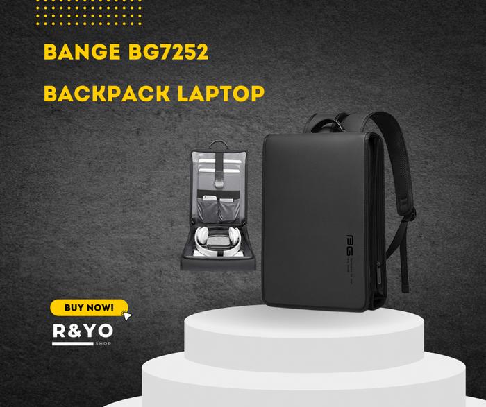 BANGE BG7252 Bag Backpack Ransel Kantor Slim Tipis Tas Laptop 14 Inch
