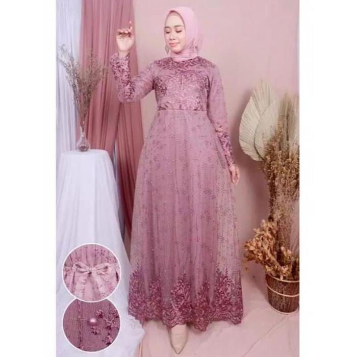 (MURAH)GAMIS NAJWA AMIRA TILE BRUKAT MUTIARA/GAMIS MAJWA AMIRA TILE