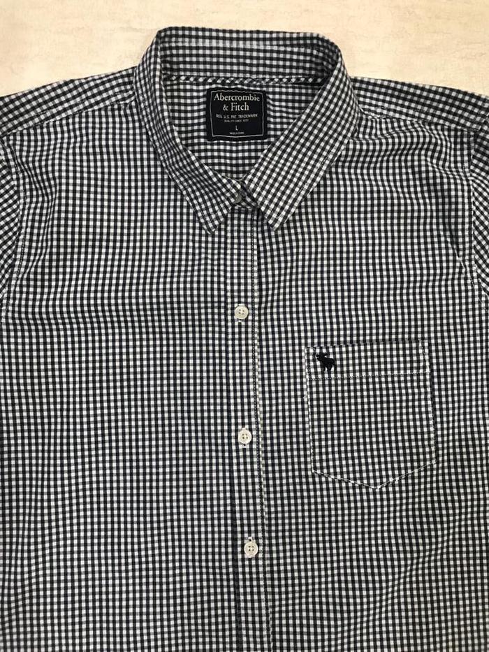 KEMEJA TANGAN PANJANG ANAK ABERCROMBIE & FITCH ORIGINAL PRELOVED SZ L