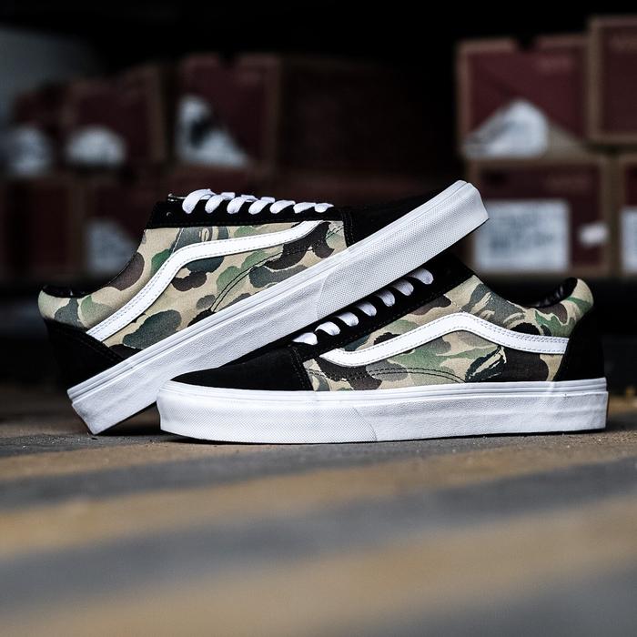 Vans Old Skool X Bape Exlusive Custome "Camo/Black White" ORIGINAL