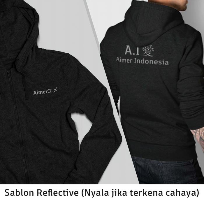 Hoodie Jumper/Zipper Aimer Blanc et Noir