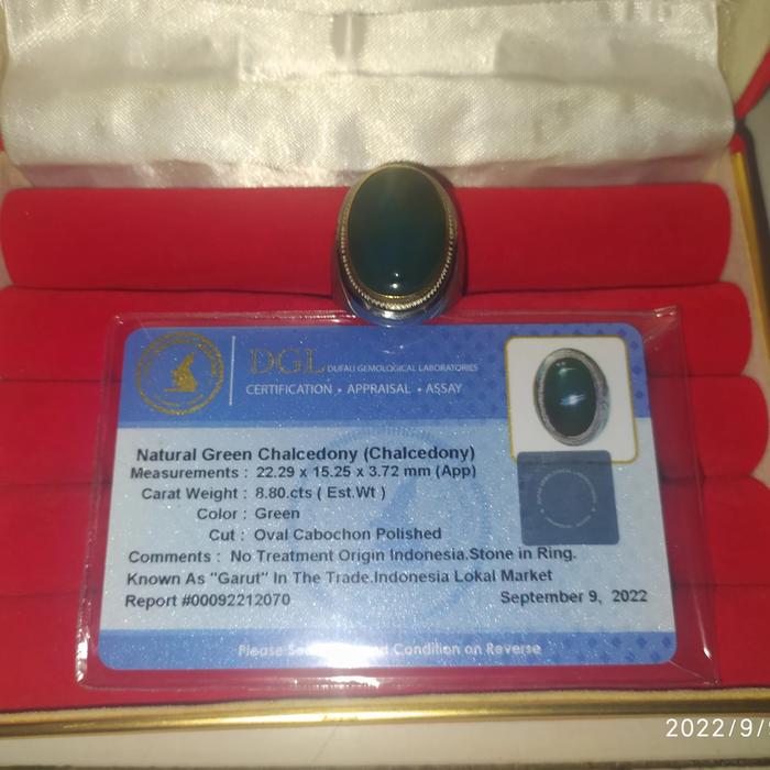 Natural Ijo Garut Darson Kristal Sudah Memo DGL Lab DIM 22