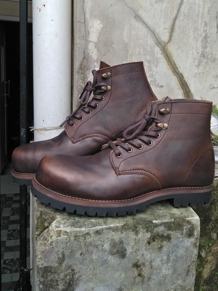 Sepatu Boots safety kulit- Sepatu red wing beckman Safety boots xrider