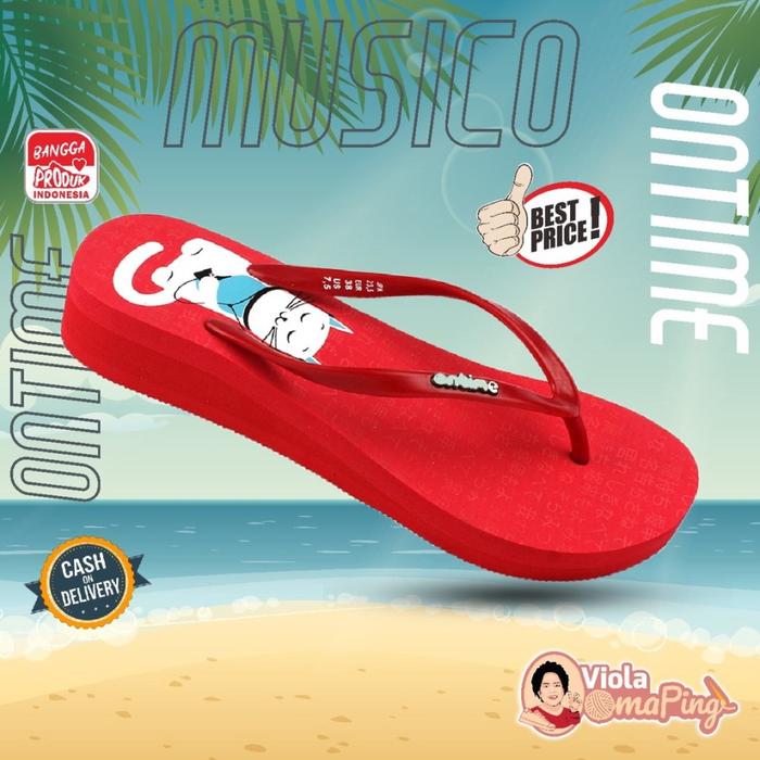 Sandal wedges anak perempuan Ontime Musico Teen