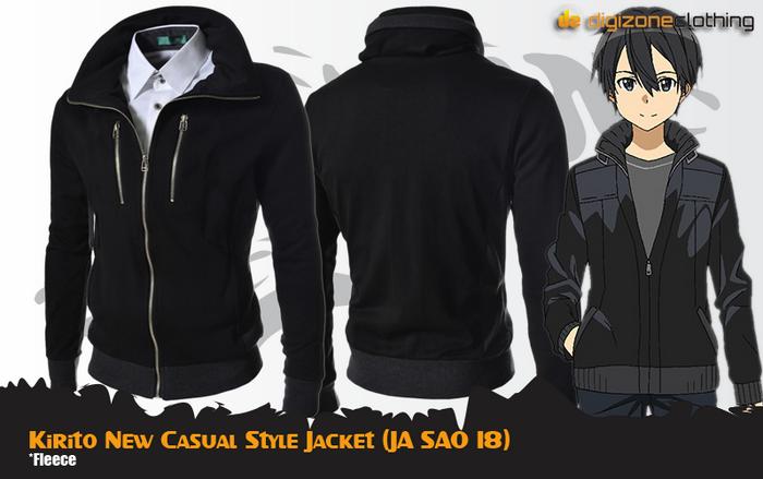 Jaket Anime Sword Art Online Kirito Semi Cosplay Casual