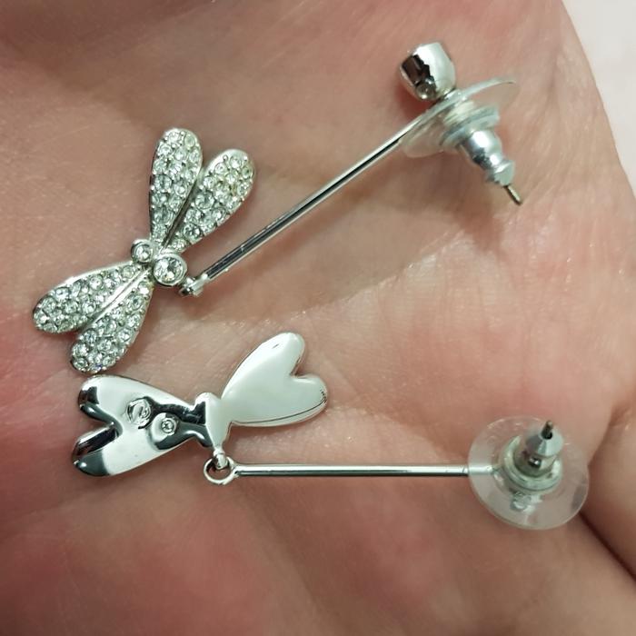 ANTING WANITA SWAROVSKI MOTIF KUPU KUPU/ORIGINAL/ASLI/LANGKA/PRELOVED