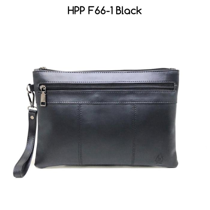 Tas Dompet Pria Handbag Clutch HUSH PUPPIES F66-1 JETBLACK HITAM Murah
