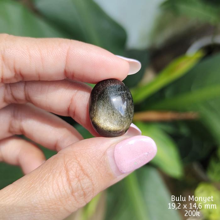 Batu alam asli bulu monyet batu akik natural bulu monyet