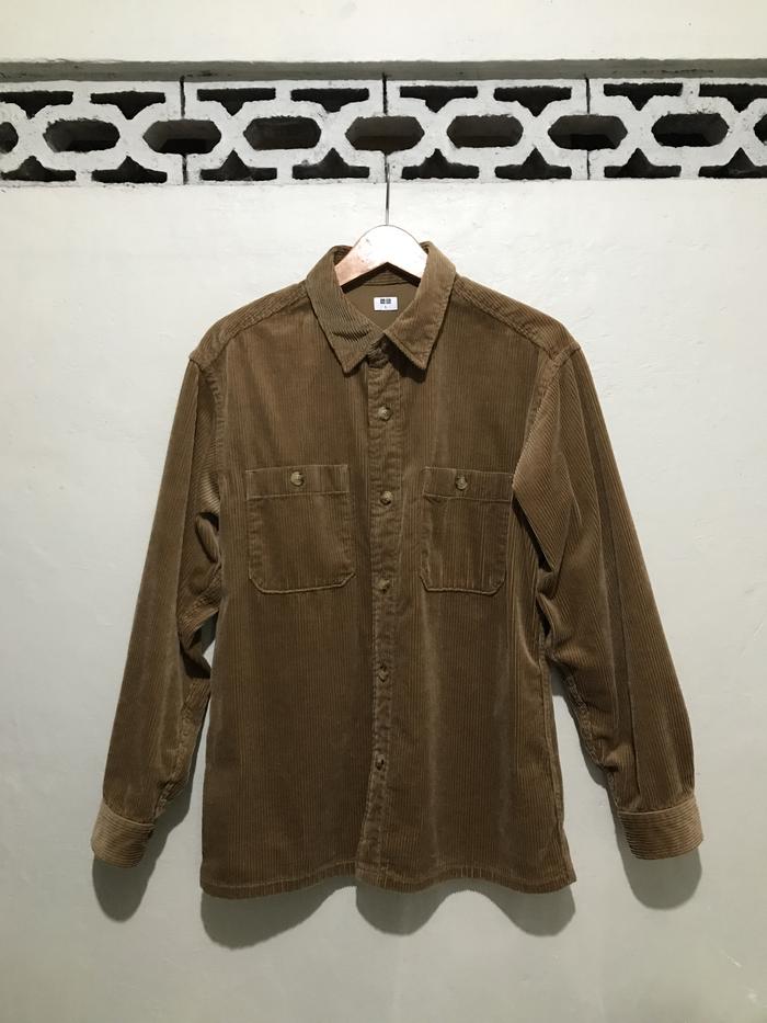 Jaket kemeja work corduroy uniqlo