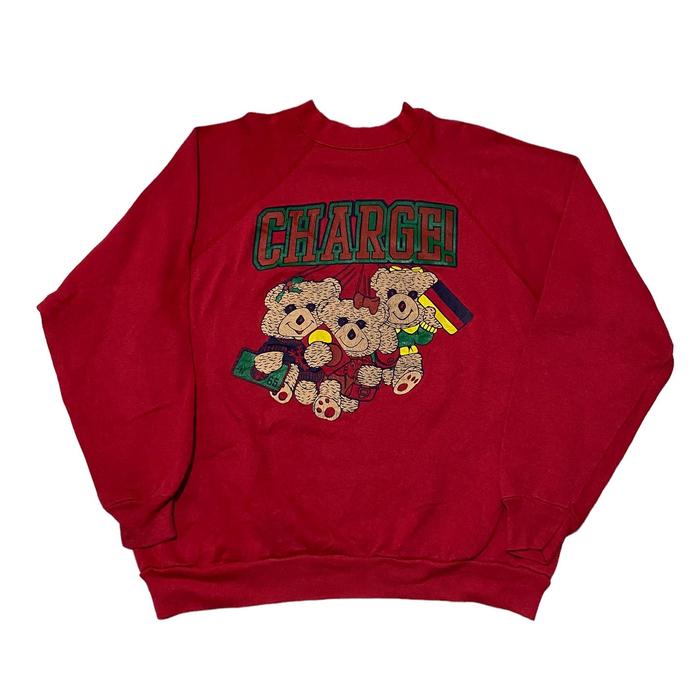 Tultex charge bear red crewneck