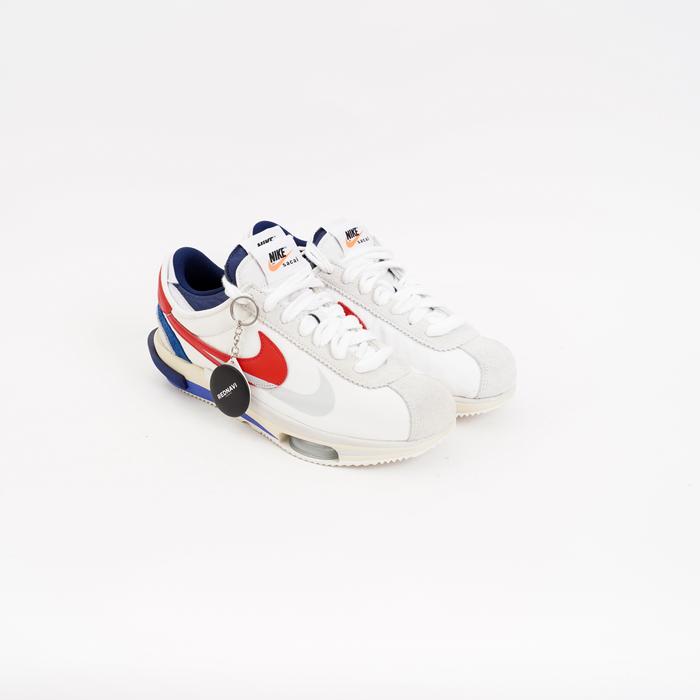 Nike X Sacai Zoom Cortez SP White University Red Blue Original