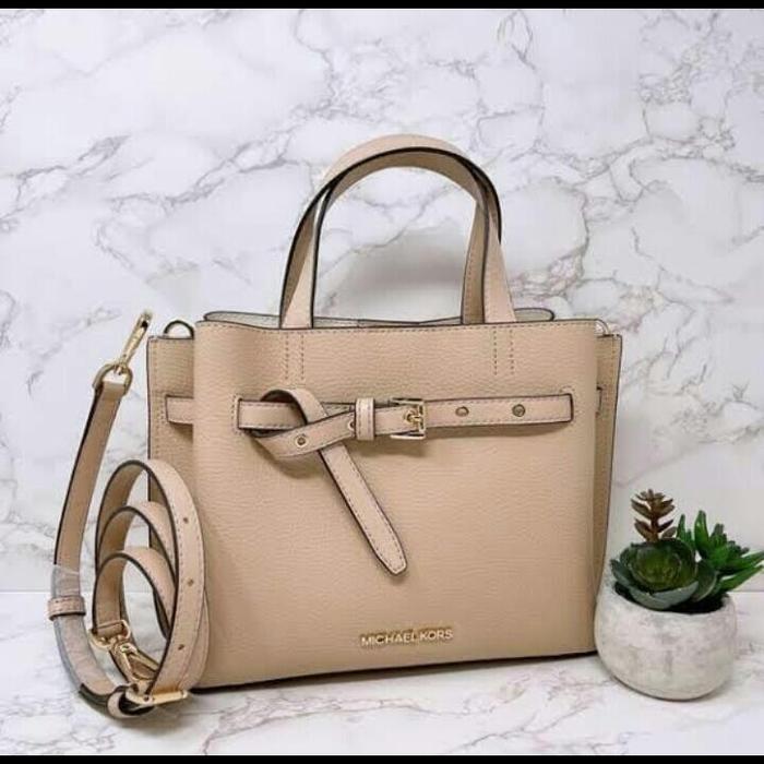 Jual Tas M1chael K0rs MK Emilia Small Satchel Leather Buff Original