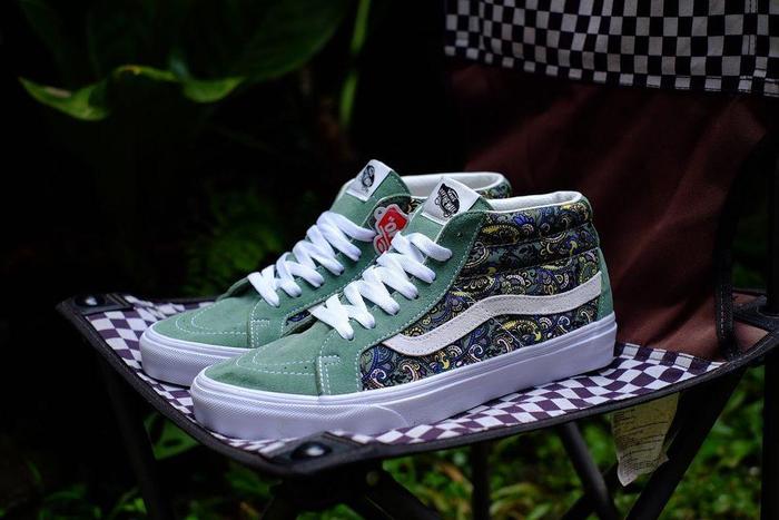 Vans Sk8 Mid Reissue Paisley Hedge Green ORIGINAL BNIB