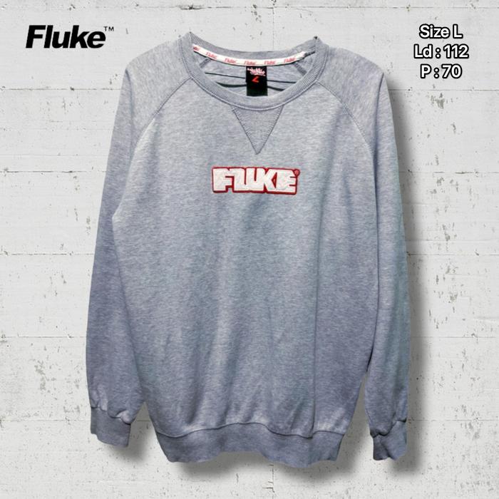 Crewneck Fluke Abu Bordir Original Second Preloved