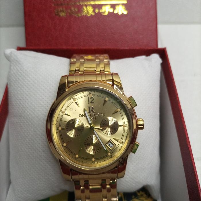 jam tangan pria gold rantai ontheedge