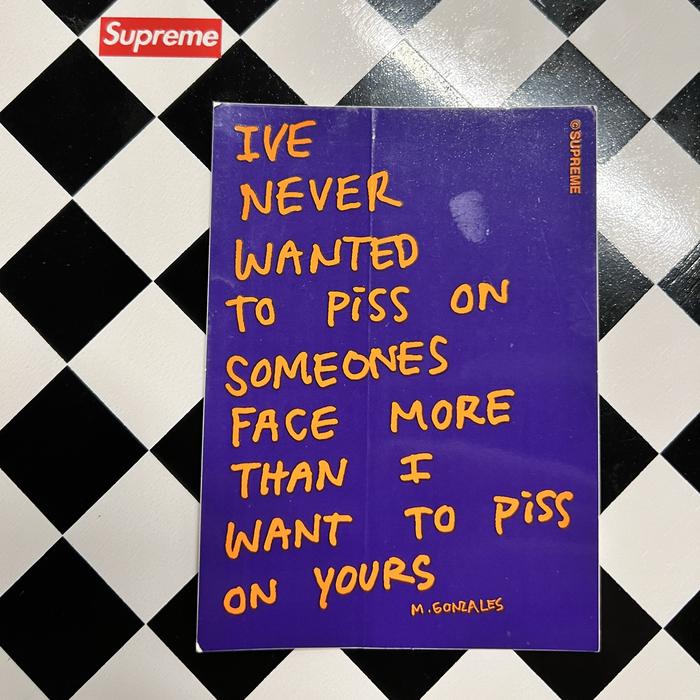 Supreme Mark Gonzales Piss Face Sticker Purple/Orange Original