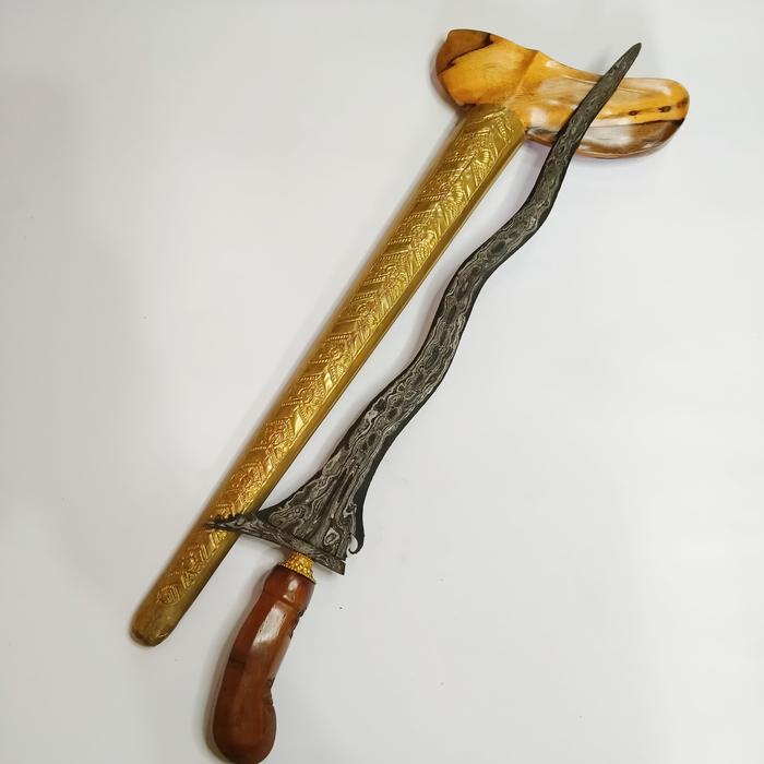 Keris Pandowo Cinarito Luk 5 Pamor Pedaringan Kebak