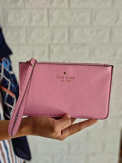 Wristlet Kate space clutch ORIGINAL / KATE SPADE slim pouch preloved