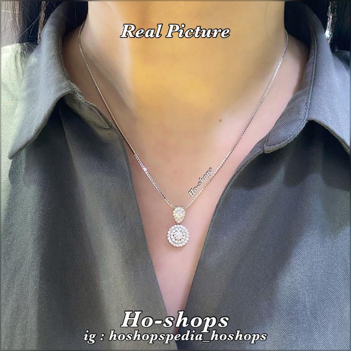 Kalung + Liontin Mas Putih 750 Asli Emas