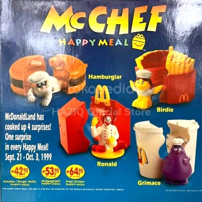 1999 MC CHEF MCCHEF MCD MCDONALD HAPPY MEAL VINTAGE RARE RONALD BIRDIE