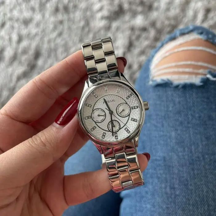 Jual Jam Tangan Foss1L BQ1560 Modern Sophiscate Multifunction Silver