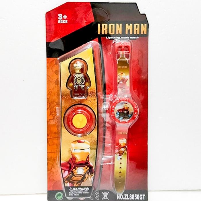 JAM TANGAN ANAK DIGITAL LEGO MUSIK KARAKTER IRON MAN