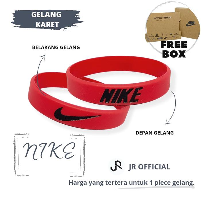 Gelang Karet Distro Pria NIKE Original Rubber Bracelet Keren Sport
