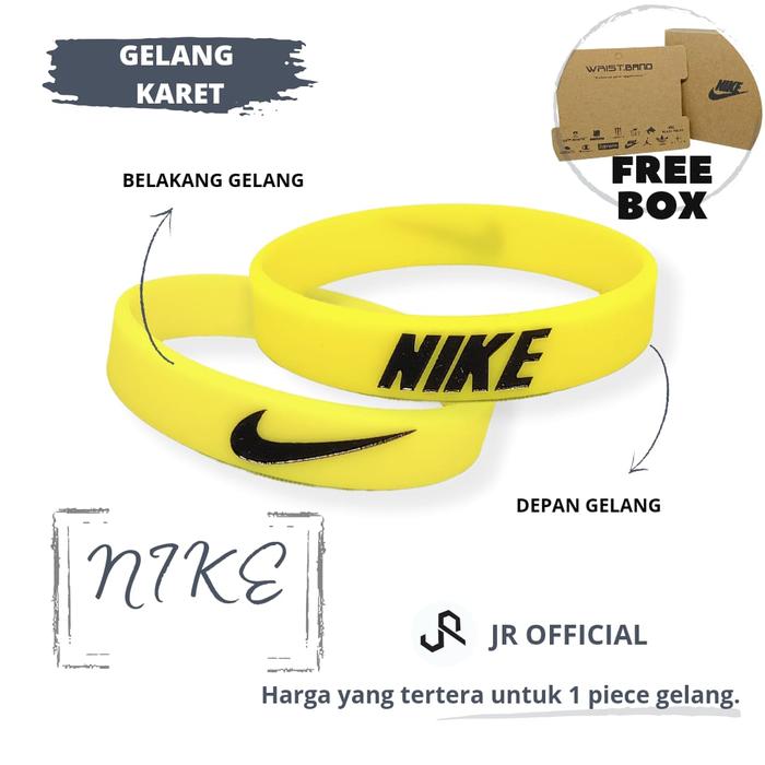 Gelang Karet Distro Pria/Wanita NIKE Original Bracelet Rubber Sport