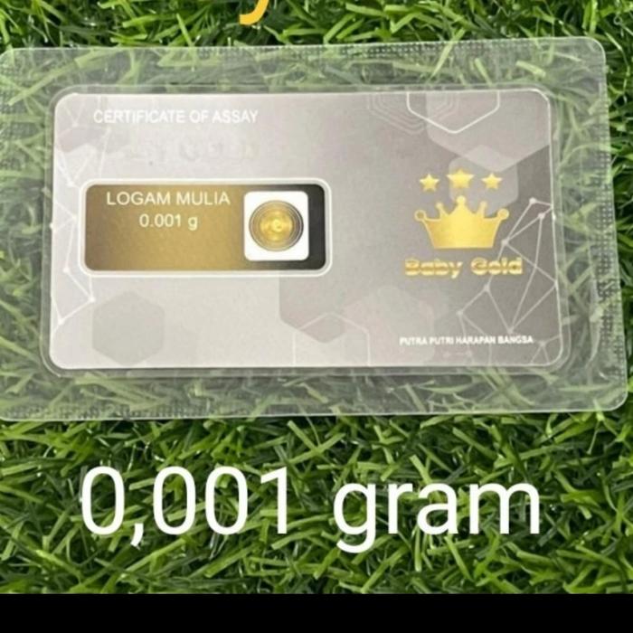 emas 0.001 Gram gram gr logam mulia 24K versi Laminating mewah