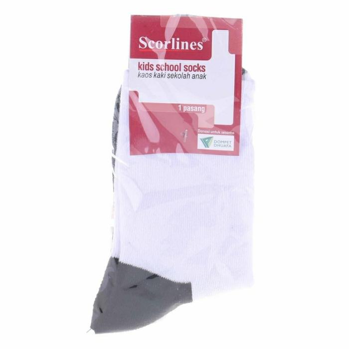 Scorlines Kids School Socks Kaos Kaki Sekolah Anak