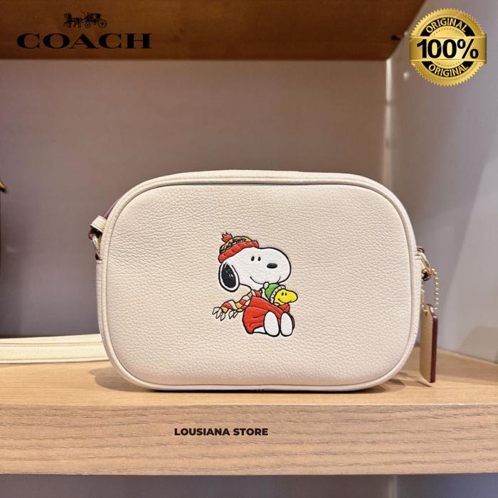 Coach Coach X Peanuts Mini Jamie Camera Bag With Snoopy In Ivory