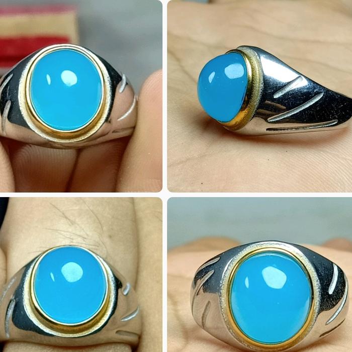 Cincin batu asli natural bacan palamea simpel elegan